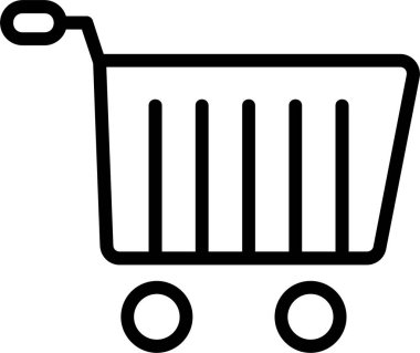 Alışveriş arabası web simgesi basit illüstrasyon