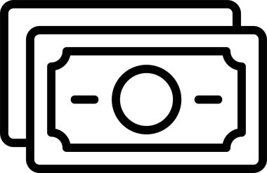 Cash web simgesi basit illüstrasyon