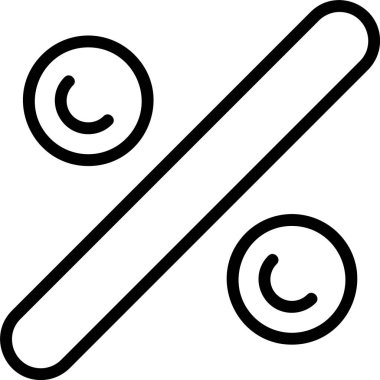 Yüzde İşaretli Web simgesi vektör çizimi