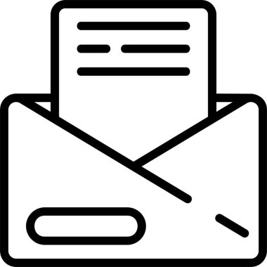 E- posta Haber Bülteni Sembol Web simgesi vektör illüstrasyonu