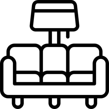 mobilya web simgesi vektör illüstrasyonu