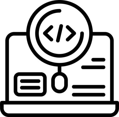 Kod Test Ağ simgesi vektör illüstrasyonu