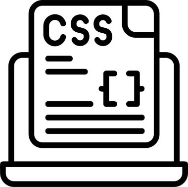 Css Dosya Web simgesi vektör illüstrasyonu