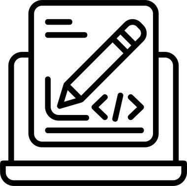 Kod Web simgesi vektör illüstrasyonunu düzenle