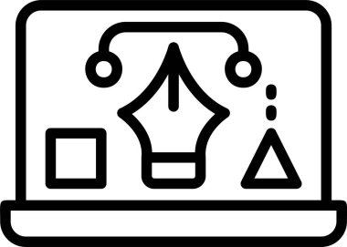 Grafik Tasarımcı Web simgesi vektör illüstrasyonu