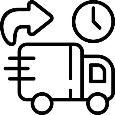 Sonraki Gün Teslimat Ağ ikonu vektör çizimi