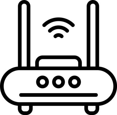 router web simgesi vektör çizimi