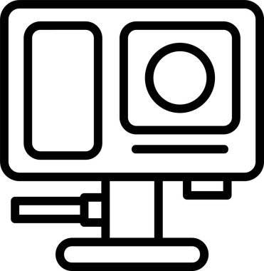  Giyilebilir Kamera Web simgesi vektör illüstrasyonu