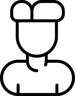 Kullanıcı profili web simge vektör çizim