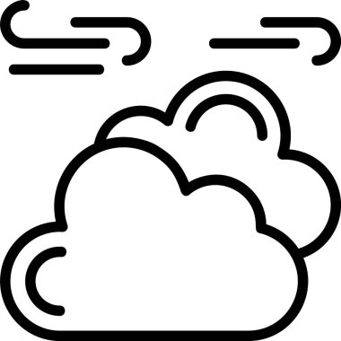 Az sayıda Bulut web simgesi vektör illüstrasyonu