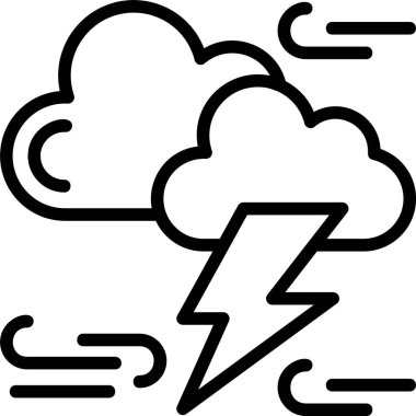 Fırtına web simgesi vektör illüstrasyonuName