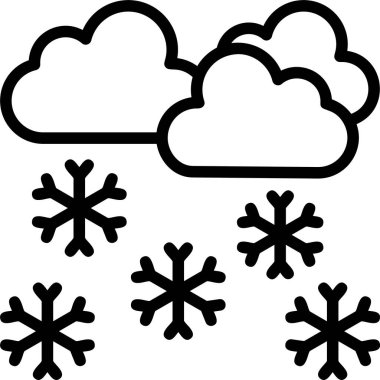 Yoğun Kar Web simgesi vektör illüstrasyonu