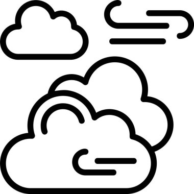 Güçlü Rüzgarlar web simgesi vektör illüstrasyonu