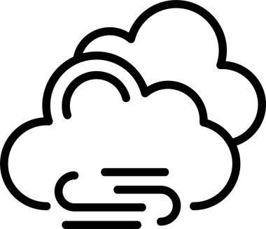 Windy web simgesi vektör illüstrasyonu