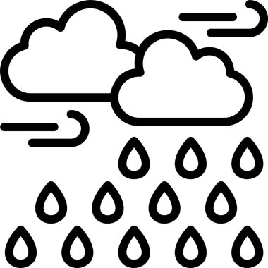 Yağmur Damlası Web simgesi vektör illüstrasyonu