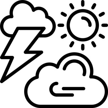 Şimşek Fırtınası Web simgesi vektör illüstrasyonuName