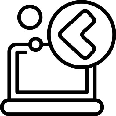 Backward web icon vector illustration