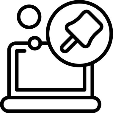 pin web simgesi vektör illüstrasyonu