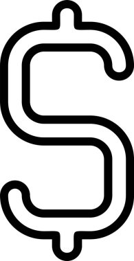 Dolar işareti web simgesi vektör illüstrasyonu