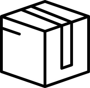 Paket Kutusu Web simgesi vektör illüstrasyonu
