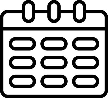 Takvim web simge vektör çizim