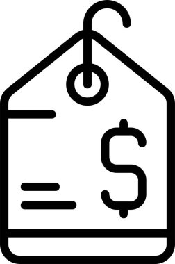 Fiyat Etiketi Web simgesi vektör çizimi