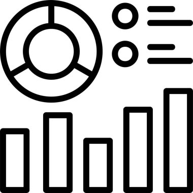Analitik Grafik Web simgesi vektör illüstrasyonu