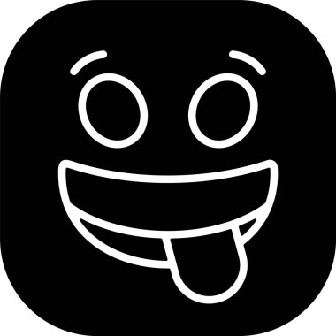 emoji yüz simgesinin vektör illüstrasyonu 