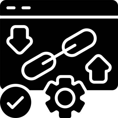 Web bağlantısı simgesi vektör illüstrasyonu 