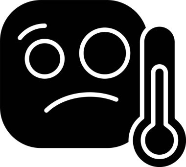 emoji yüz simgesinin vektör illüstrasyonu 