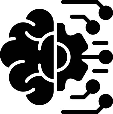 Makine Öğrenme Web simgesi vektör çizimi