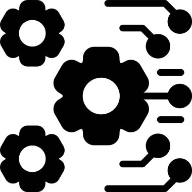 Otomasyon web simgesi vektör illüstrasyonu