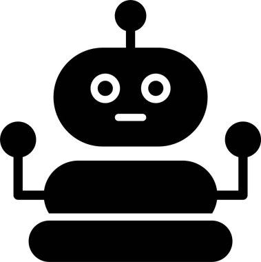 AI Robot Web simgesi vektör çizimi