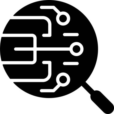AI Araştırma Web simgesi vektör illüstrasyonu