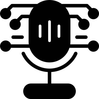  Yapay Zeka Konuşma Tanıma Ağı vektör çizimi