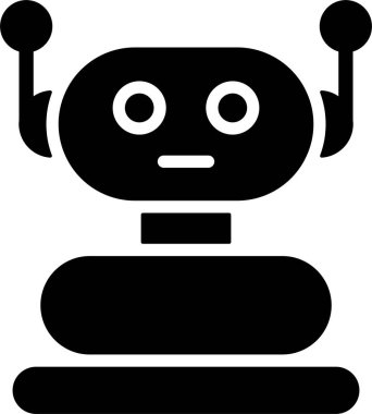 AI Asistan Ağ ikonu vektör illüstrasyonu