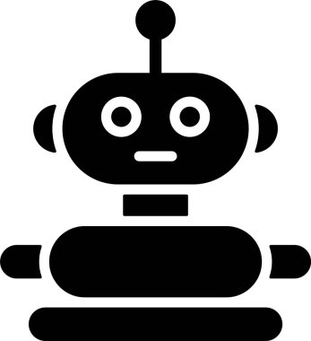 Özerk AI web simgesi vektör illüstrasyonu