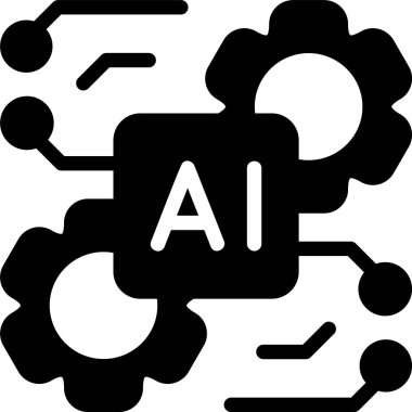 Future Tech AI web simgesi vektör illüstrasyonu