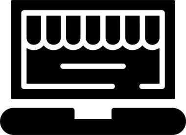 Dükkan. Web simgesi basit illüstrasyon