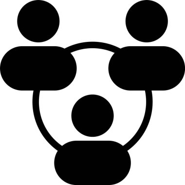 İşbirliği web simgesi vektör illüstrasyonu