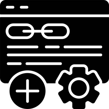 Web bağlantısı simgesi vektör illüstrasyonu 