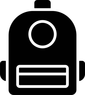 sırt çantası web simge vektör çizim