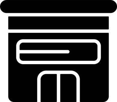 kitaplık web simgesi vektör illüstrasyonu