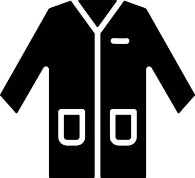 Laboratuvar Önlüğü Web simgesi vektör illüstrasyonu