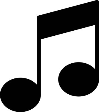 müzik notaları web simgesi vektör illüstrasyonu