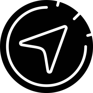 yön konsepti, pusula ikonu vektör illüstrasyonu