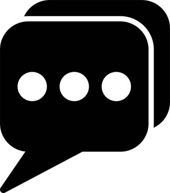 Mesaj sohbet simge vektör çizim 