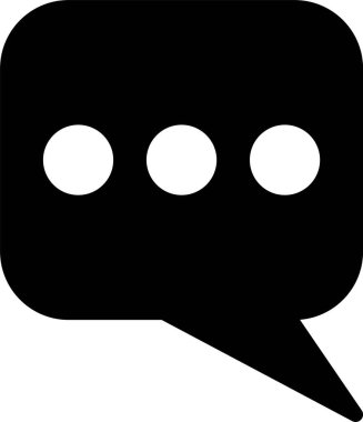 Sohbet, mesaj simgesi vektör illüstrasyonu