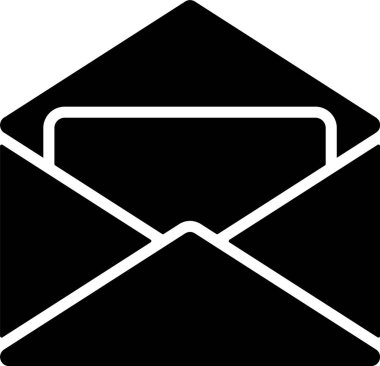 E- posta Bildirim simgesi, harf, vektör illüstrasyonu 