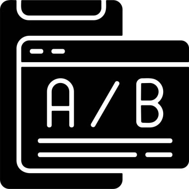 Bir B Test Ağ ikonu vektör illüstrasyonu